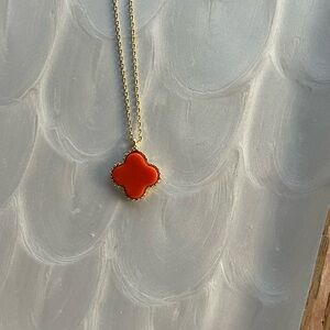 Park Lane "Lana" Gold and Orange Clover Pendant Necklace